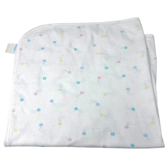 Bright Future Baby Blanket Vintage Shooting Star Cotton Pastel White 25x28" - Picture 6 of 7